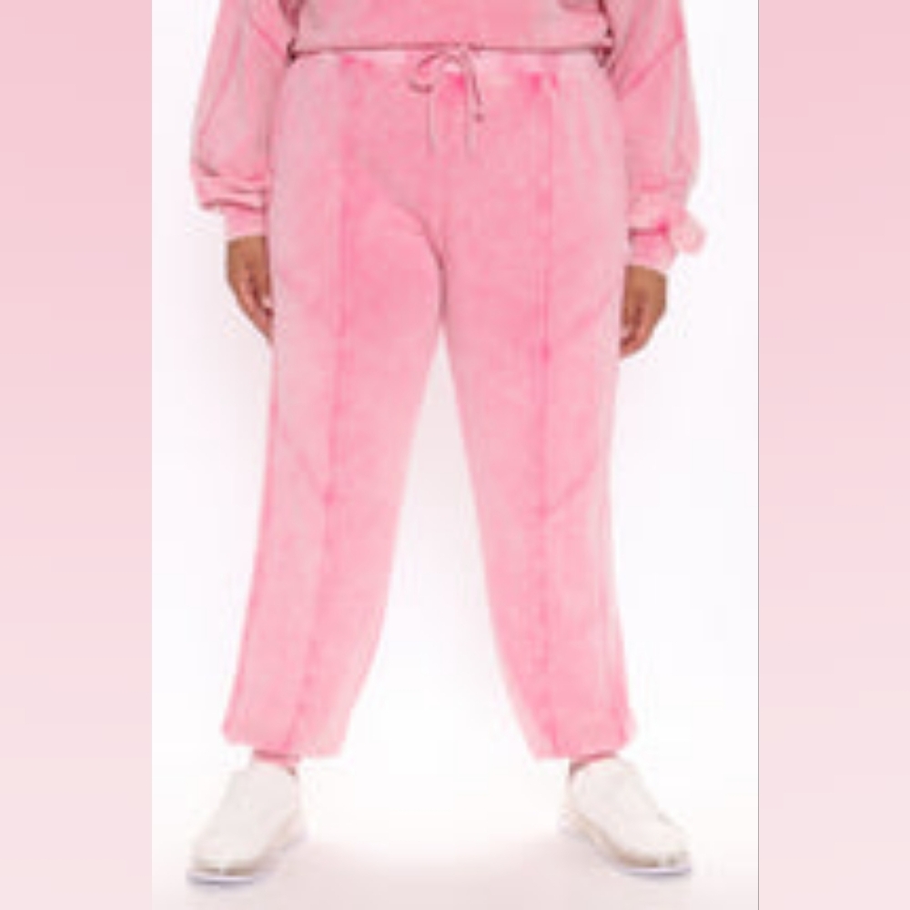 New Fashion Nova Ask Me Anything Matching Sweatshirt Hoodie & Jogger Set Pink 1X - Picture 6 of 10